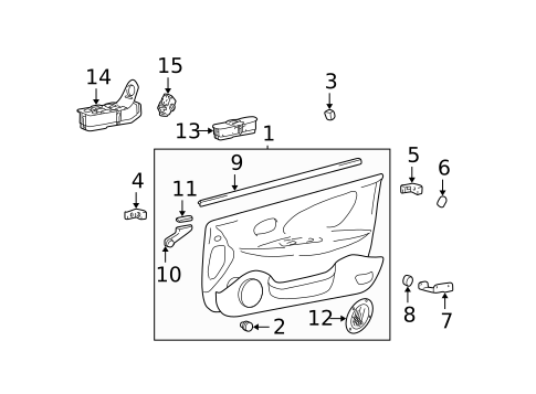 Interior Trim - Front Door for 2004 Hyundai Sonata #0
