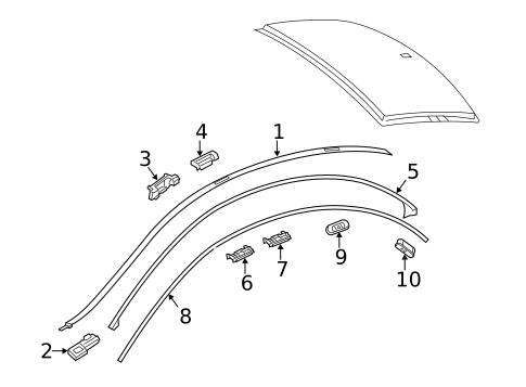 Exterior Trim - Roof for 2015 Mercedes-Benz CLA45 AMG #0