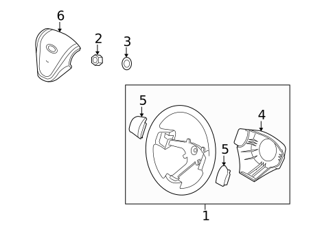 Steering Wheel & Trim for 2006 Kia Rio5 #0