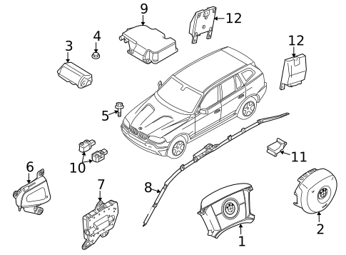 Air Bag Components for 2009 BMW X3 #0