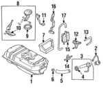 F4BZ9002A - Fuel System: Fuel Tank for Ford: Aspire Image