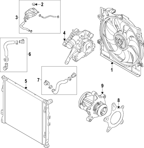 Radiator & Components for 2025 Kia Sorento #1