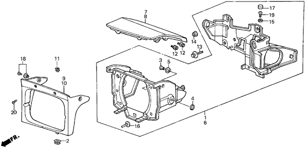 Retractable Headlight for 1988 Acura Integra #0