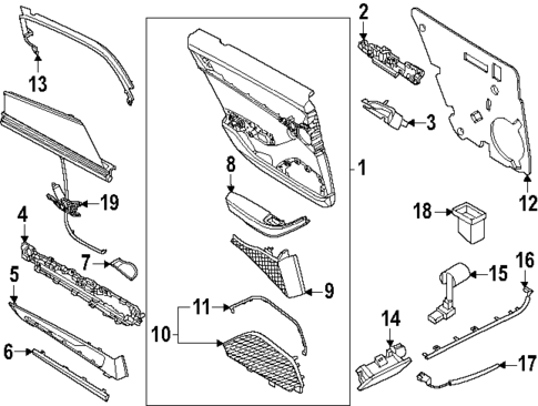 Interior Trim - Rear Door for 2025 Porsche Panamera #0