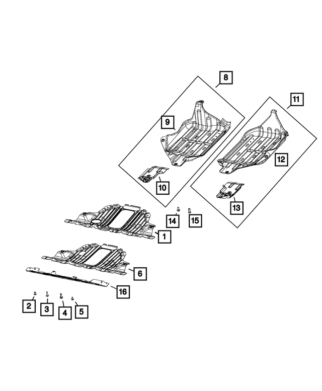 68306725AB - Frame, Bumper and Fascia: Front Belly Pan for Mopar Image image