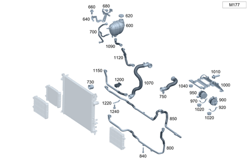 High-Temperature Cooling Circuit for 2025 Mercedes-Benz G63 AMG #0