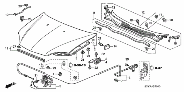 Hood for 2005 Honda Insight #0
