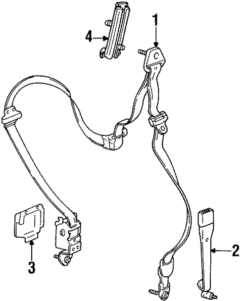 Front Seat Belts for 1998 Jeep Grand Cherokee #0