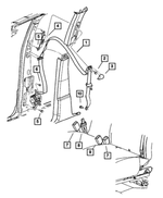 5HQ281DRAB - Restraints: Front Inner Seat Belt, Right for Mopar Image