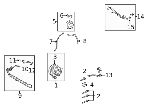 Pump & Hoses for 2009 Lincoln MKX #0