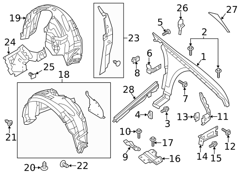 Fender & Components for 2016 Lincoln MKS #0
