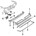 22518637 - Body: Impact Bar for Oldsmobile: Calais, Cutlass Calais Image