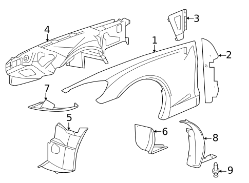Fender & Components for 2009 Chevrolet Corvette #0