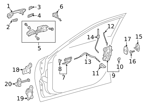Front Door for 2025 Lexus ES300h #2