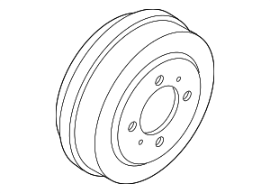 D3206ET00JNW - : Value Advantage™ DRUM-BRAKE,REAR for Nissan: Cube, Sentra, Versa Image