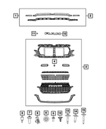 68668829AA - : Complete Grille Kit for Mopar Image