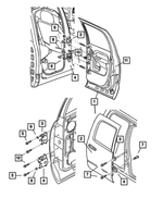 5183436AA - Doors and Related Parts: Rear Door, Right for Mopar Image