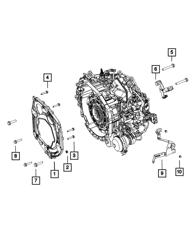 6509793AA - C635; 6-Speed; Manual Transaxle: Hex Flange Head Bolt for Dodge: Dart, Hornet | Fiat: 500, 500L, 500X | Jeep: Compass, Renegade Image