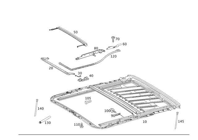2197800329 - Sliding Roof: Frame for Mercedes-Benz: CLS500, CLS55 AMG, CLS550, CLS63 AMG Image image