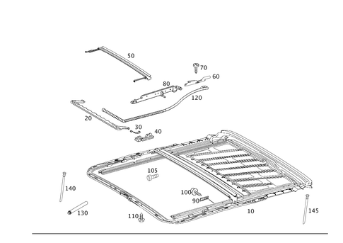Sliding/Lifting Roof Frame for 2007 Mercedes-Benz CLS550 #0