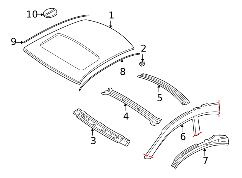 Exterior Trim - Roof for 1999 Volvo C70 #0