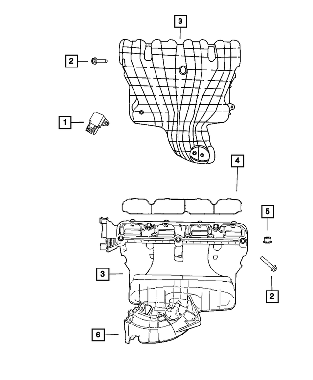 4884871AB - 2.4L Gas; Engine: Throttle Body Support Bracket for Mopar Image