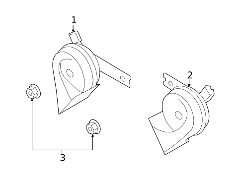 Horn for 2009 Kia Borrego #0