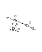 68122962AA - Differential and Drive Line: Driveshaft Support Bolt for Mopar Image