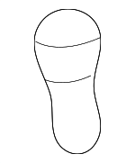 1C0837187A3Z9 - Body: Lock Knob for Volkswagen: Beetle, Golf, Jetta Image