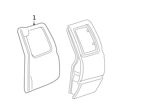 Interior Trim - Rear Door for 2003 Chevrolet S10 #1