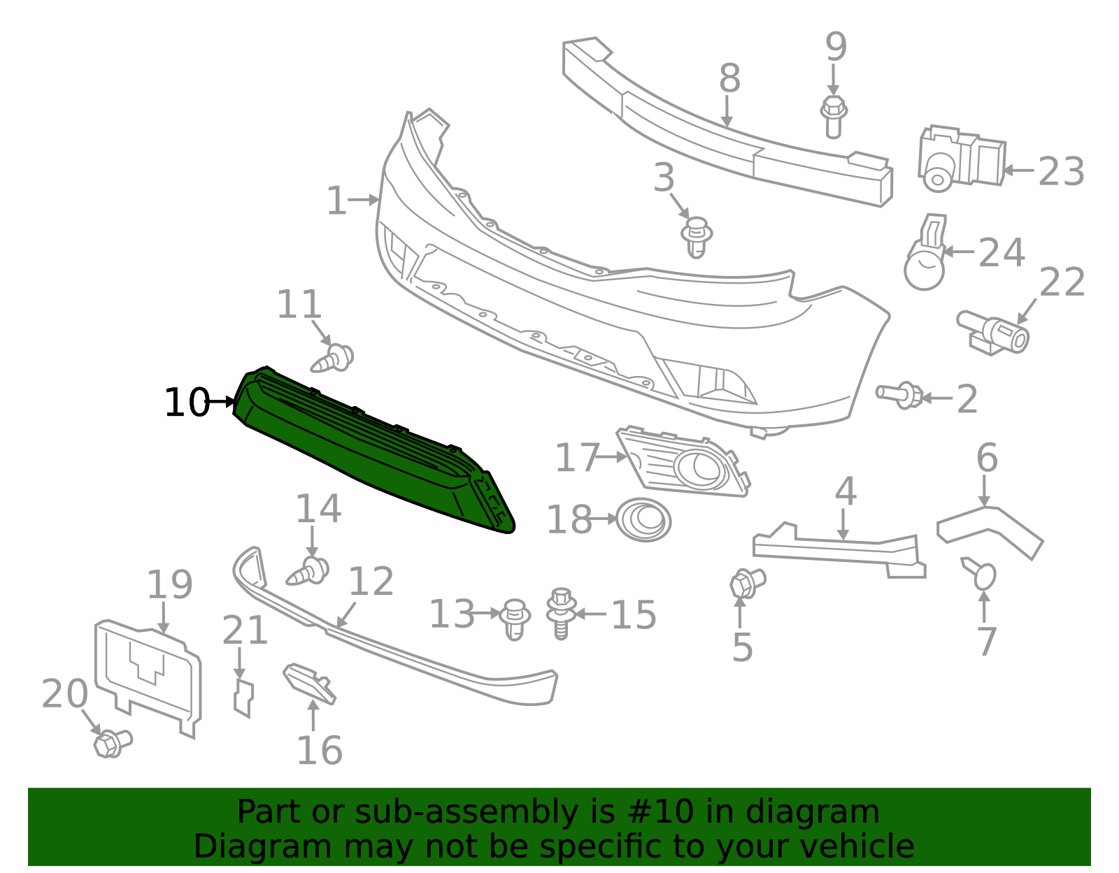 2012-2015 Honda Pilot Lower Grille 71103-SZA-A50 | Honda Factory Parts