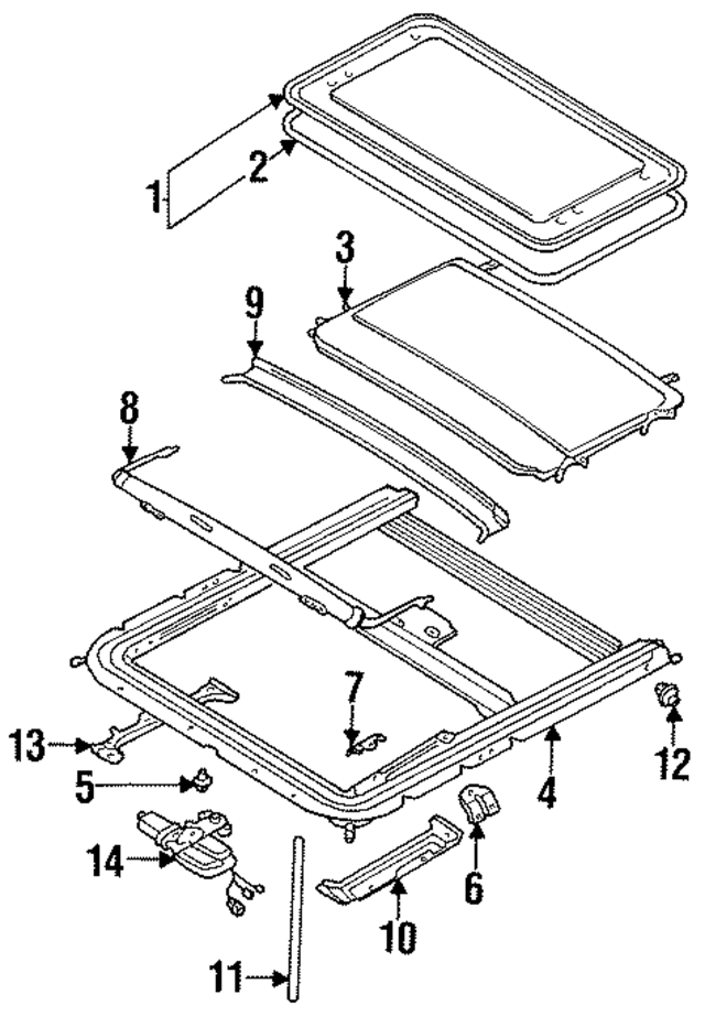 9125065F10 - Body: Sunshade for Nissan: 240SX Image