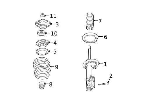 Struts & Components for 2009 Saturn Aura #0