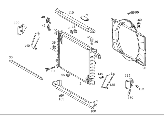 1295001003 - : Cooler for Mercedes-Benz Image