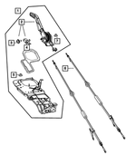 52125207AF - : Parking Brake Cable, Left Rear for Jeep: Liberty Image