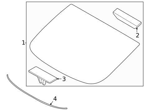 Glass & Hardware - Back for 2020 Hyundai Sonata #0