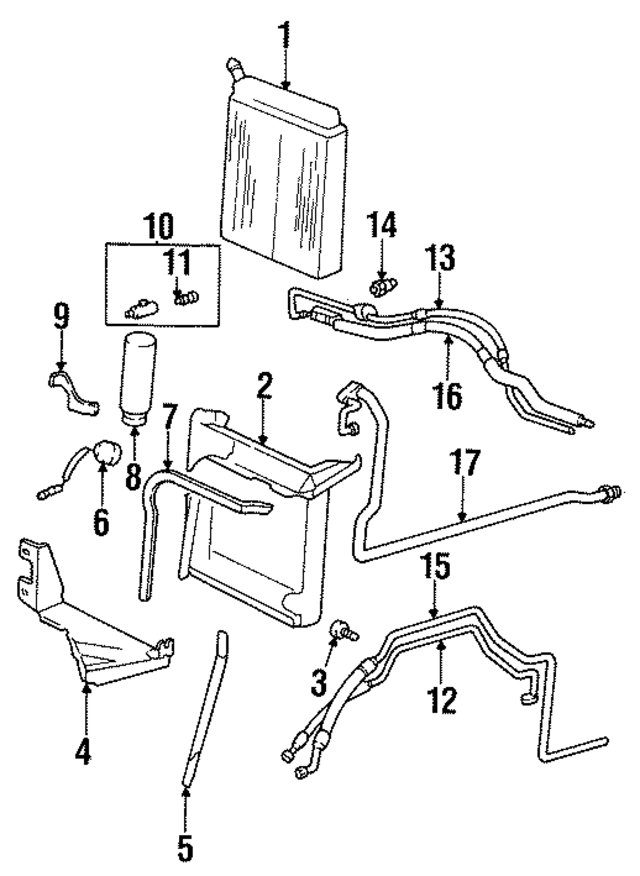 96457330100 - HVAC: Condenser Bracket for Porsche Image