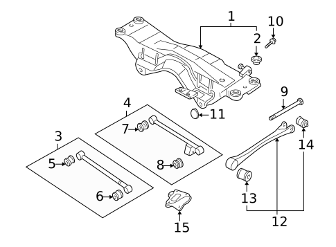 Rear Suspension for 2004 Subaru Impreza #1