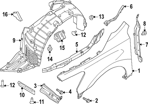 Fender & Components for 2018 Nissan Altima #0