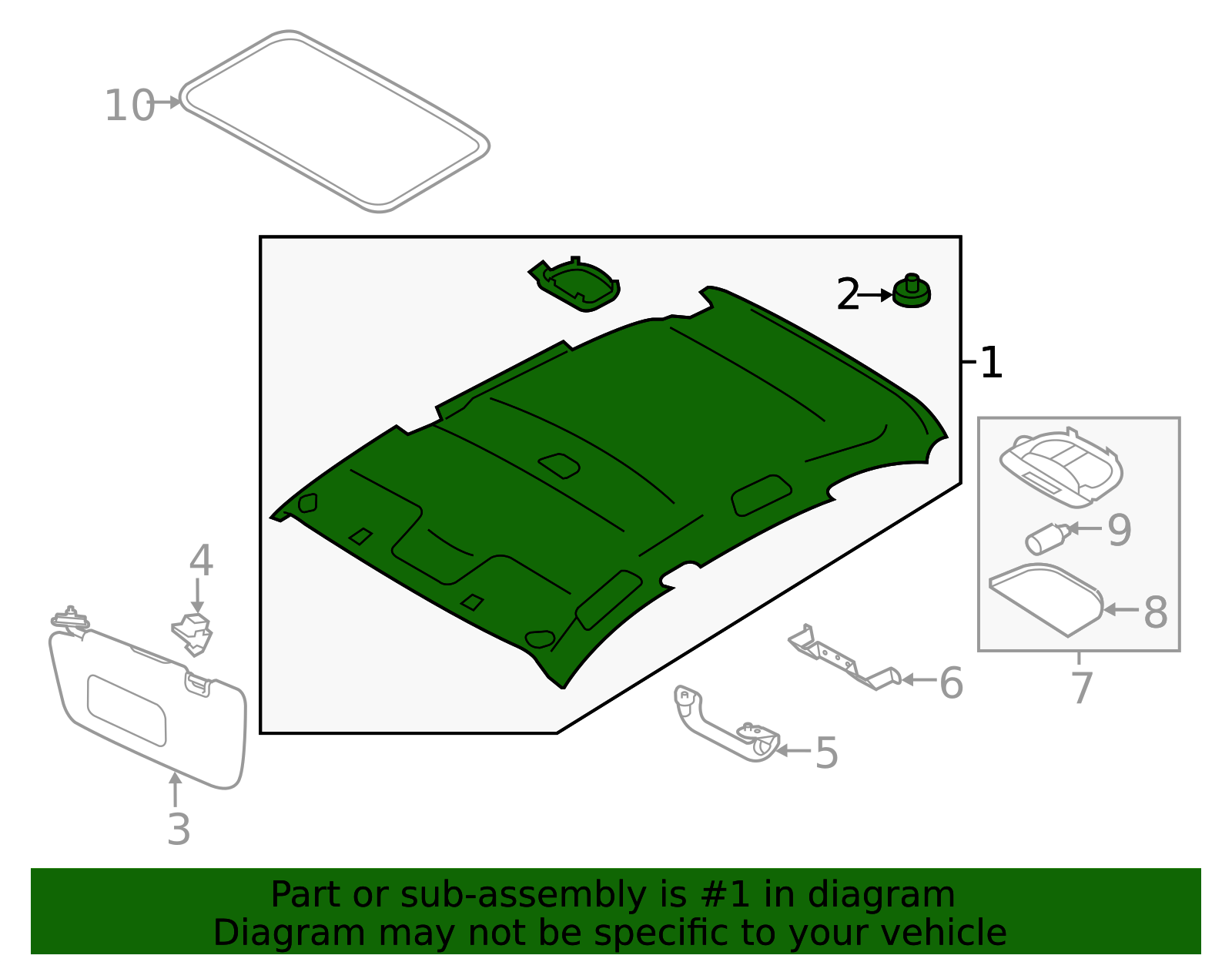 2017-2023 Subaru Impreza Headliner 94425FL01AME | Subaru Parts Store