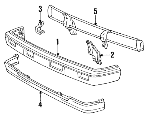 Bumper & Components - Front for 1984 Toyota Pickup #0
