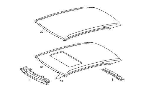 Roof for 1988 Mercedes-Benz 560SEL #1
