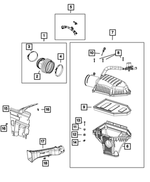 53011069AA - Fuel and Accelerator Pedal: Air Cleaner Duct for Dodge: Charger Image