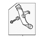 5C0145770C - Cooling System: Outlet Pipe for Volkswagen: Beetle, Jetta, Passat Image