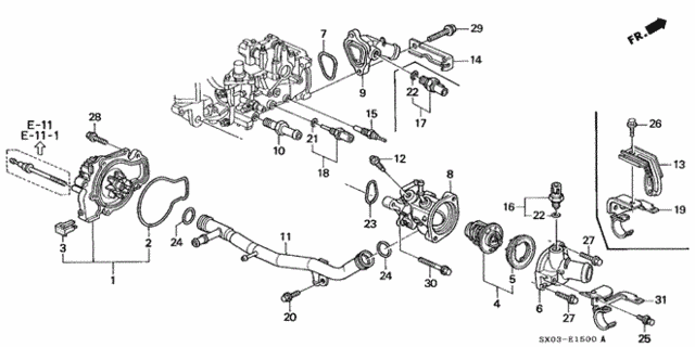 Water Pump - Sensor for 1998 Honda Odyssey #0