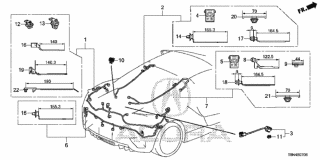 Wire Harness (7) for 2017 Acura NSX #0