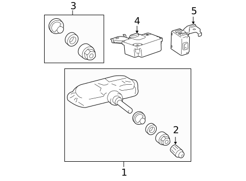 Tire Pressure Monitor Components for 2008 Toyota Sienna #0
