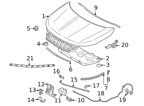 Hood & Components for 2025 Mitsubishi Outlander #0