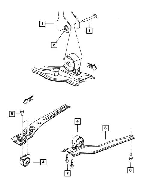 Engine Mounting for 2011 Jeep Compass #0