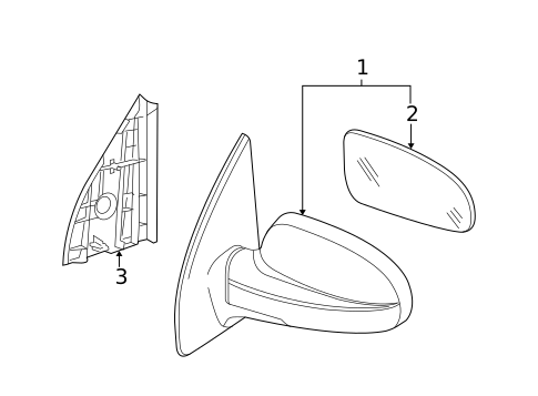 Outside Mirrors for 2007 Chevrolet Aveo5 #0